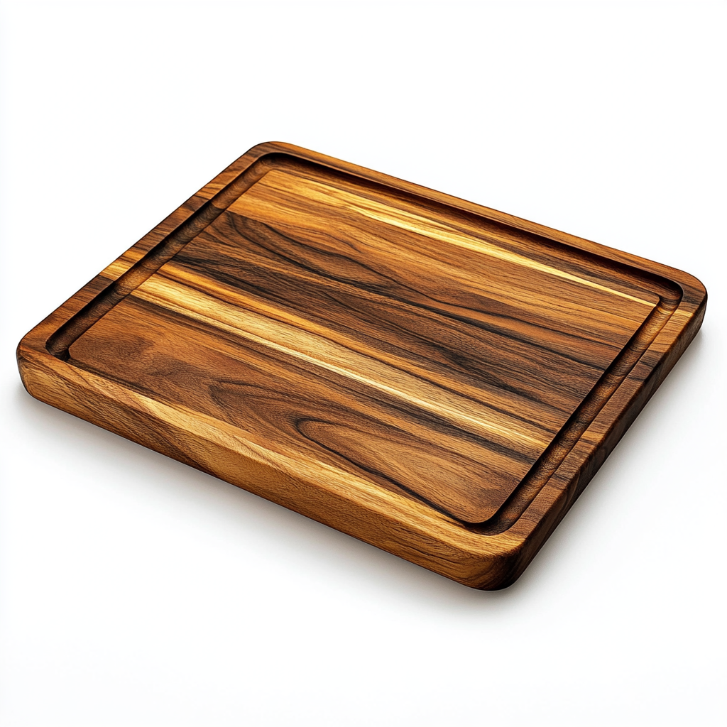 Quvos Large Acacia Wood Cutting Board for Kitchen - Heavy Duty Wood Chopping Board with Deep Juice Groove - 1.5 Inch Thick Butcher Block - Reversible & Knife Friendly