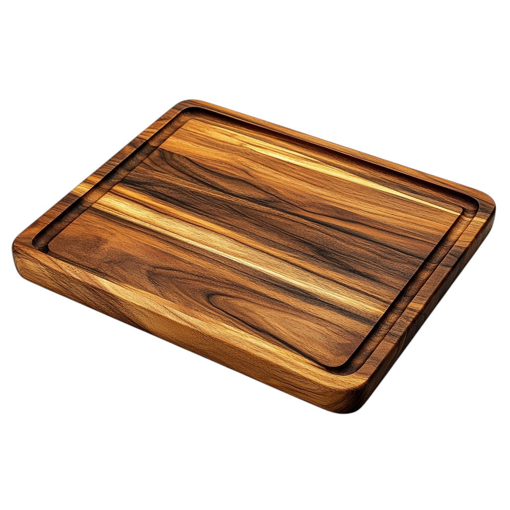 Quvos Large Acacia Wood Cutting Board for Kitchen - Heavy Duty Wood Chopping Board with Deep Juice Groove - 1.5 Inch Thick Butcher Block - Reversible & Knife Friendly